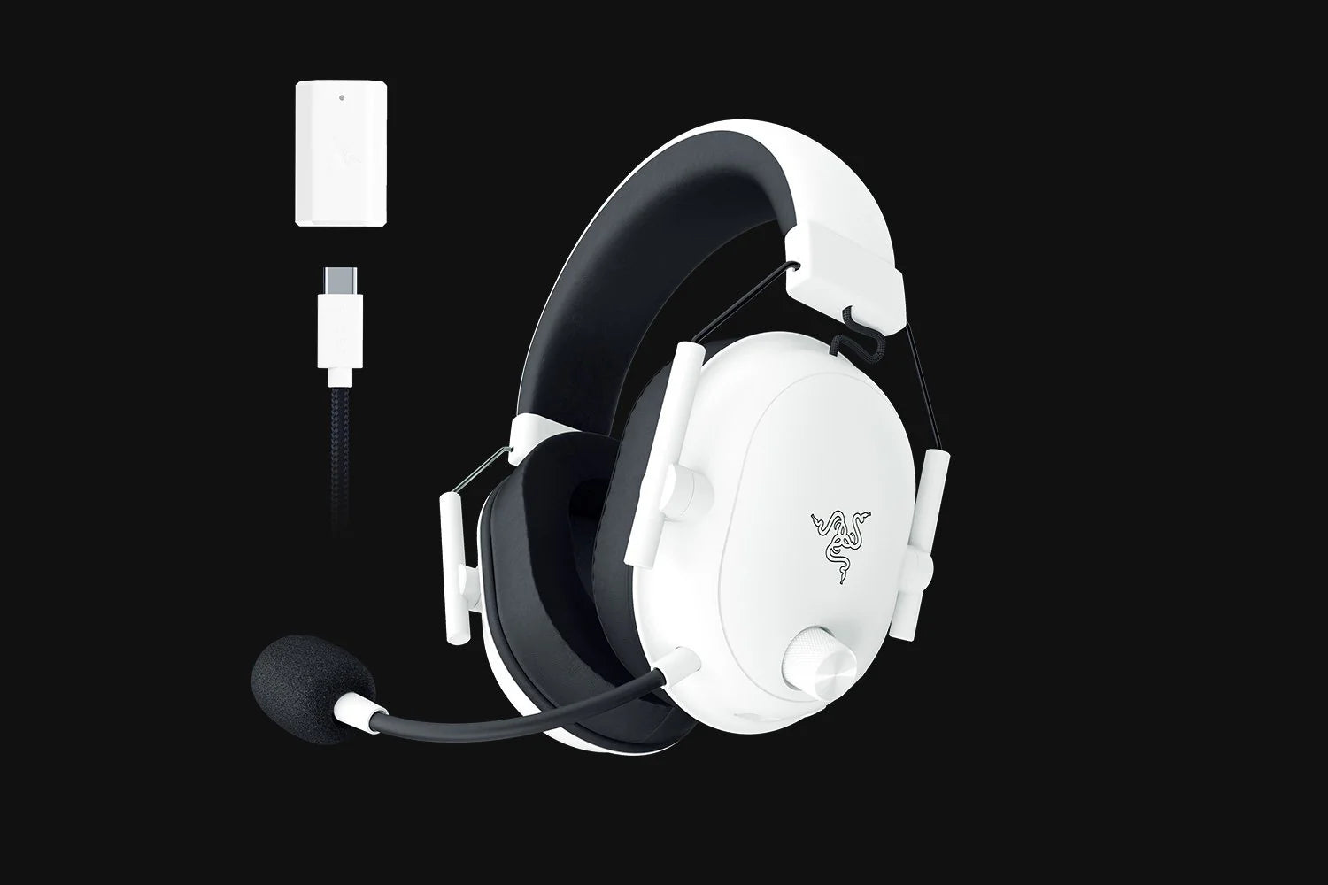 Razer BlackShark V2 HyperSpeed Wireless Gaming Headset (Black,White Open Box) – Ultra-Light 50mm Drivers, Low Latency