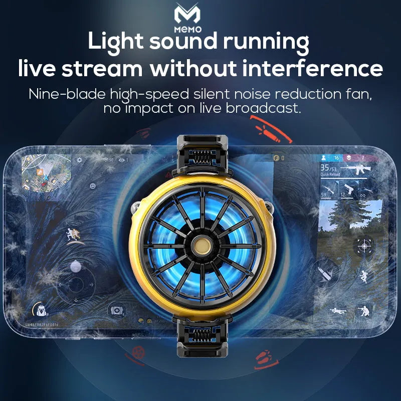 MEMO DLA6 Gaming Phone Cooler – Mobile Phone Radiator & Fast Cooling Fan