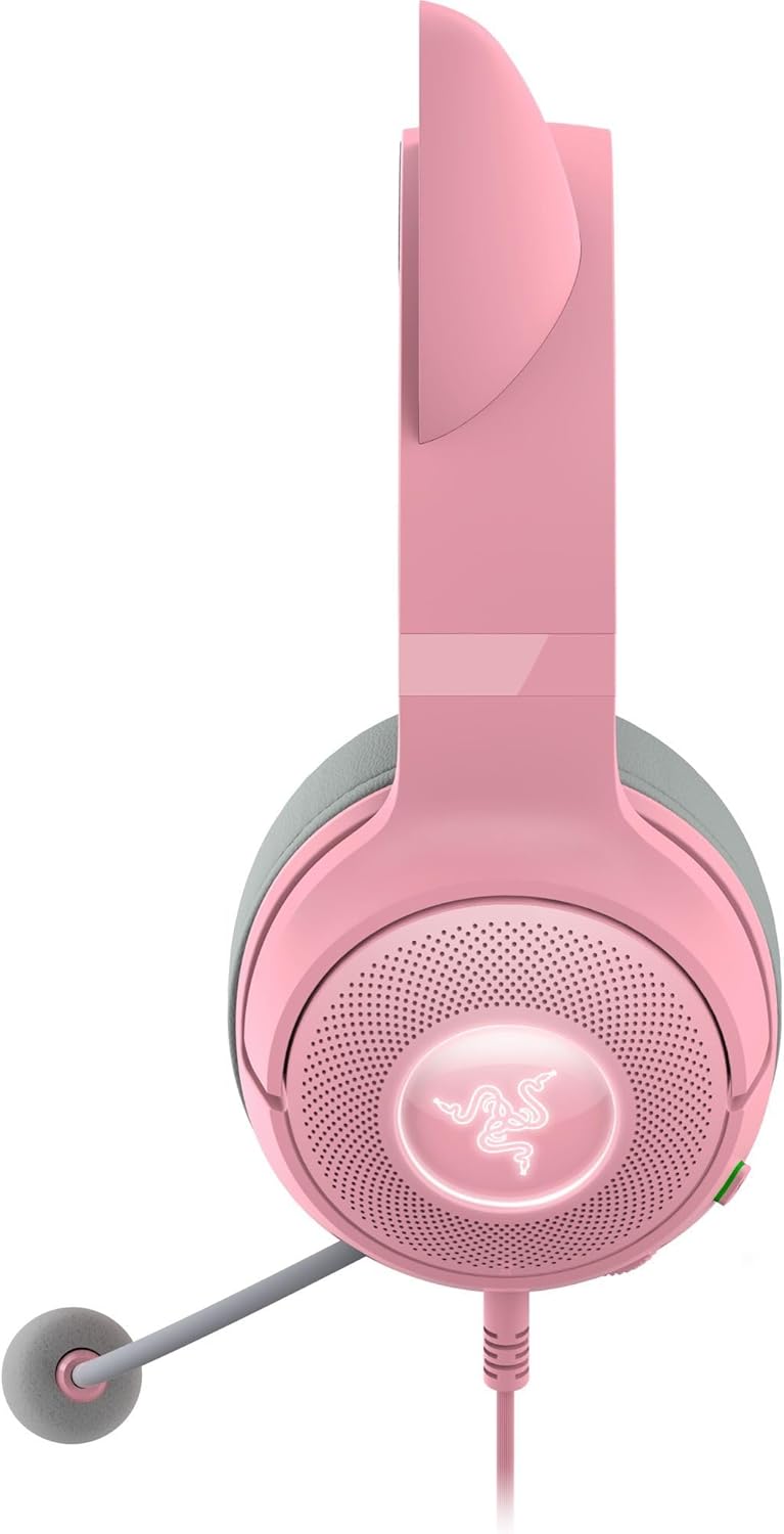 Razer Kraken Kitty Edition Gaming Headset – USB 7.1 Surround Sound, RGB Kitty Ears, Pink (Open Box)