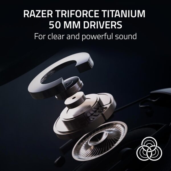 Razer BlackShark V2 HyperSpeed Wireless Gaming Headset (Black,White Open Box) – Ultra-Light 50mm Drivers, Low Latency