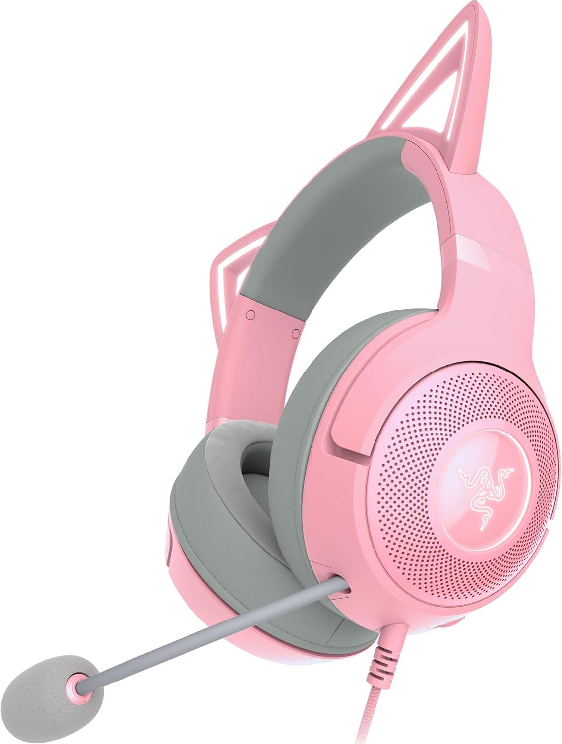 Razer Kraken Kitty V2 Open Box – RGB Gaming Headset with Kitty Ears Pink & Black