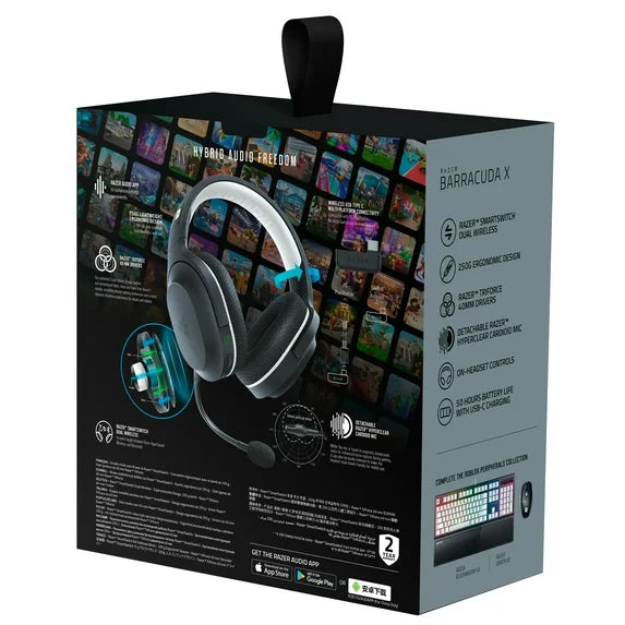 Razer Barracuda X Wireless Gaming Headset (Roblox Edition, Open Box) 20H Battery