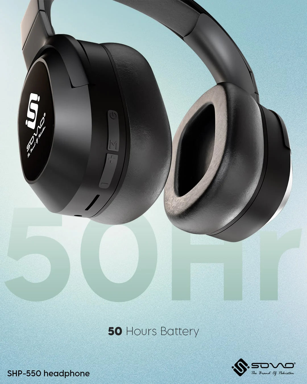 SHP-550 Wireless Bluetooth Headphones with Mic | Deep Bass | Foldable Over-Ear Design