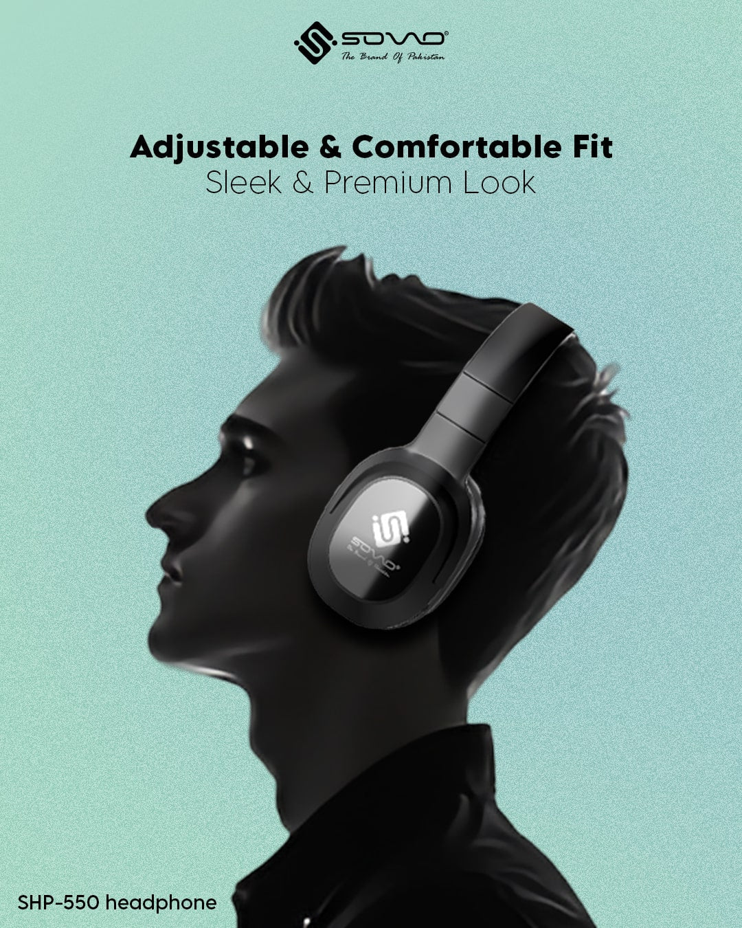 SHP-550 Wireless Bluetooth Headphones with Mic | Deep Bass | Foldable Over-Ear Design