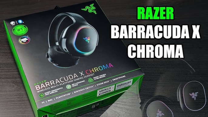 Barracuda Chroma Wireless Gaming Headphones (Open Box) – RGB, Surround Sound, Noise Cancelling Mic