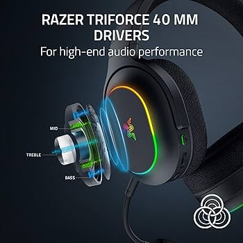 Barracuda Chroma Wireless Gaming Headphones (Open Box) – RGB, Surround Sound, Noise Cancelling Mic