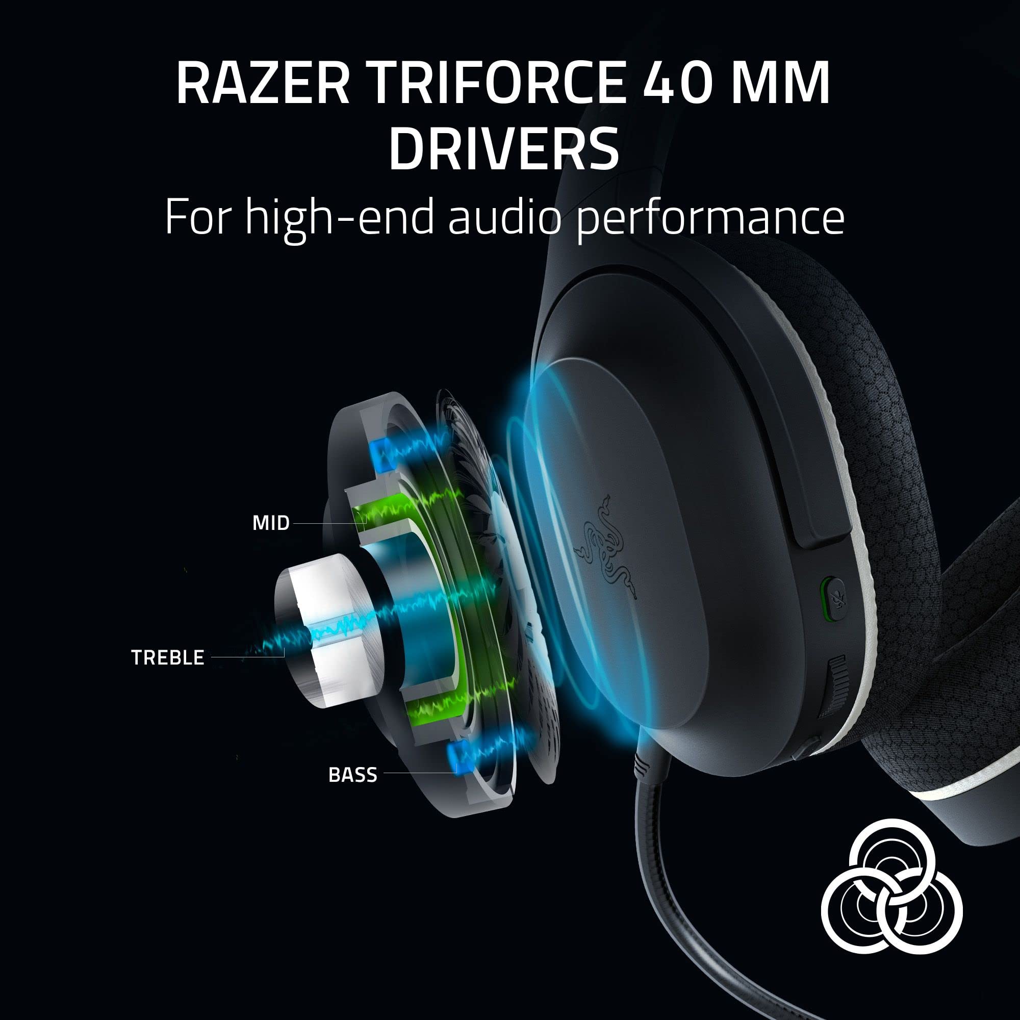 Barracuda Chroma Wireless Gaming Headphones (Open Box) – RGB, Surround Sound, Noise Cancelling Mic