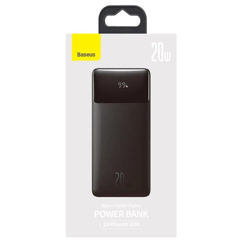 Baseus Bipow 10000mAh 20W Digital Display Power Bank – Fast Charging Portable Charger