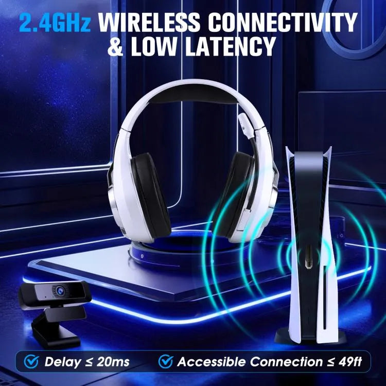 GS400 Ultra Wireless Headphones – Over-Ear Bluetooth Headset with Deep Bass & Noise Reduction