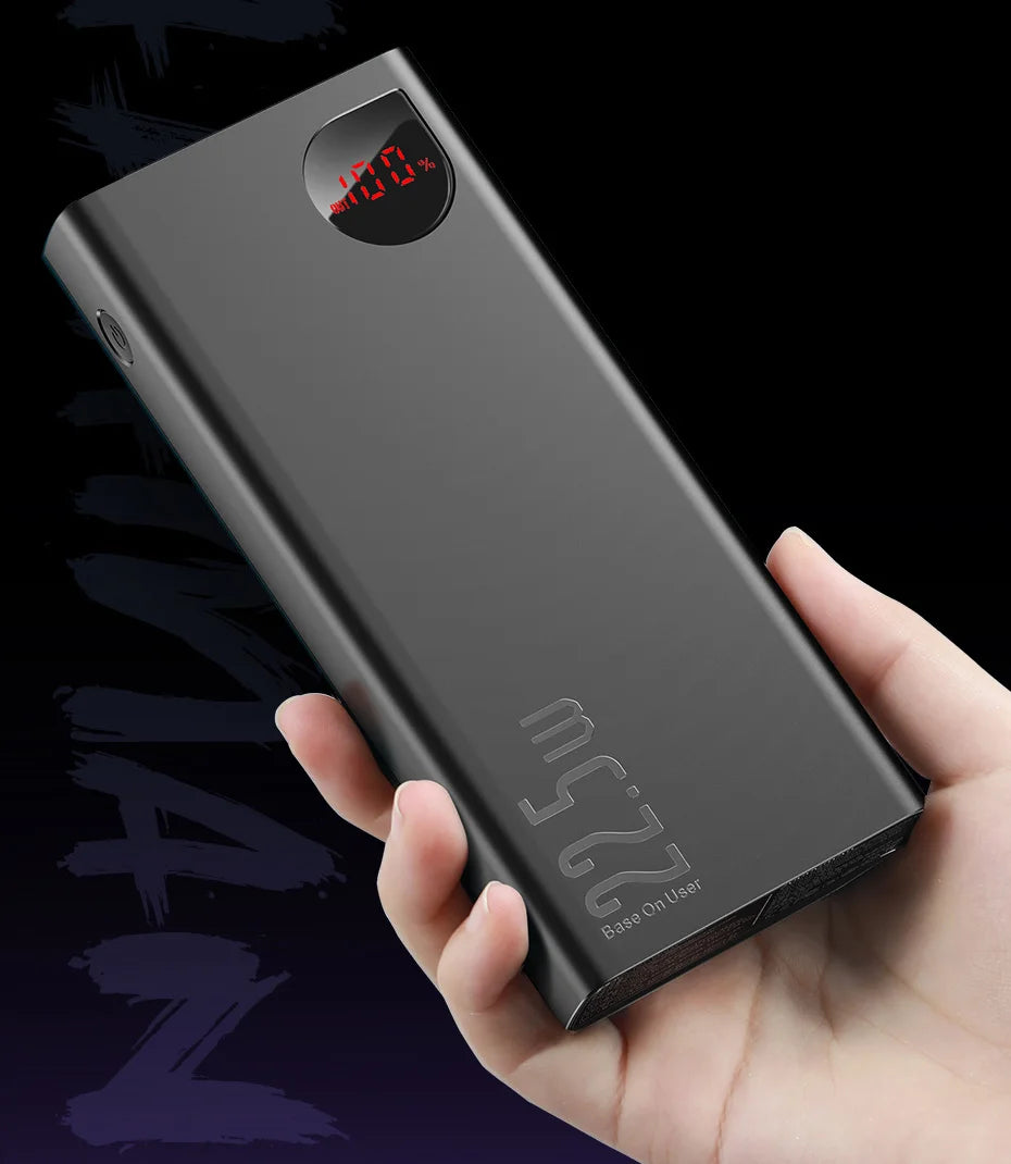 Baseus Adaman 22.5W 20000mAh Metal Power Bank – Fast Charging Portable Charger