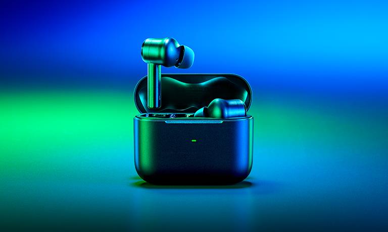HammerHead Pro HyperSpeed Wireless Gaming Earbuds (Open Box) – Low Latency, RGB Lighting, Dual Mic