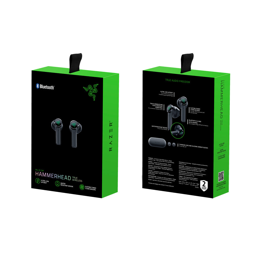 HammerHead True Wireless Earbuds (Open Box) – Low Latency, Dual Mic, Deep Bass