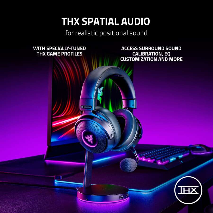Razer Kraken V3 Pro Wireless Gaming Headset (Open Box) | HyperSense, THX Spatial Audio