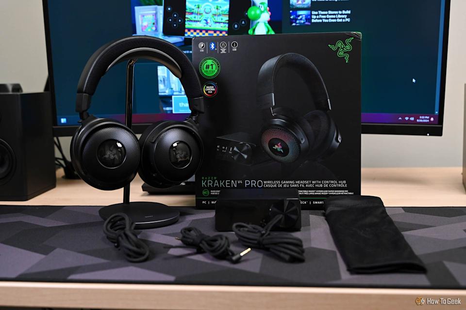 Razer Kraken V4 Pro Gaming Headset (Open Box) | HyperSense Haptic Feedback, THX Spatial Audio