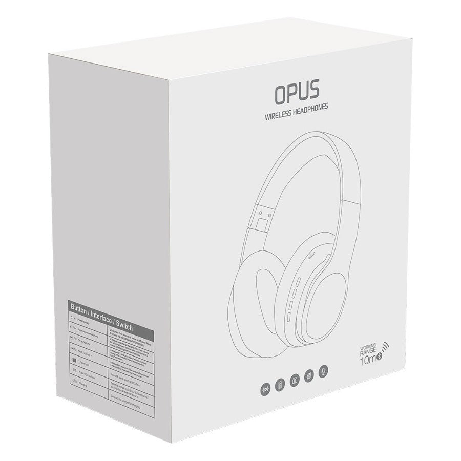 Opus Wireless Over-Ear Headphones (Open Box) – Active Noise Cancelling, Deep Bass, Long Battery