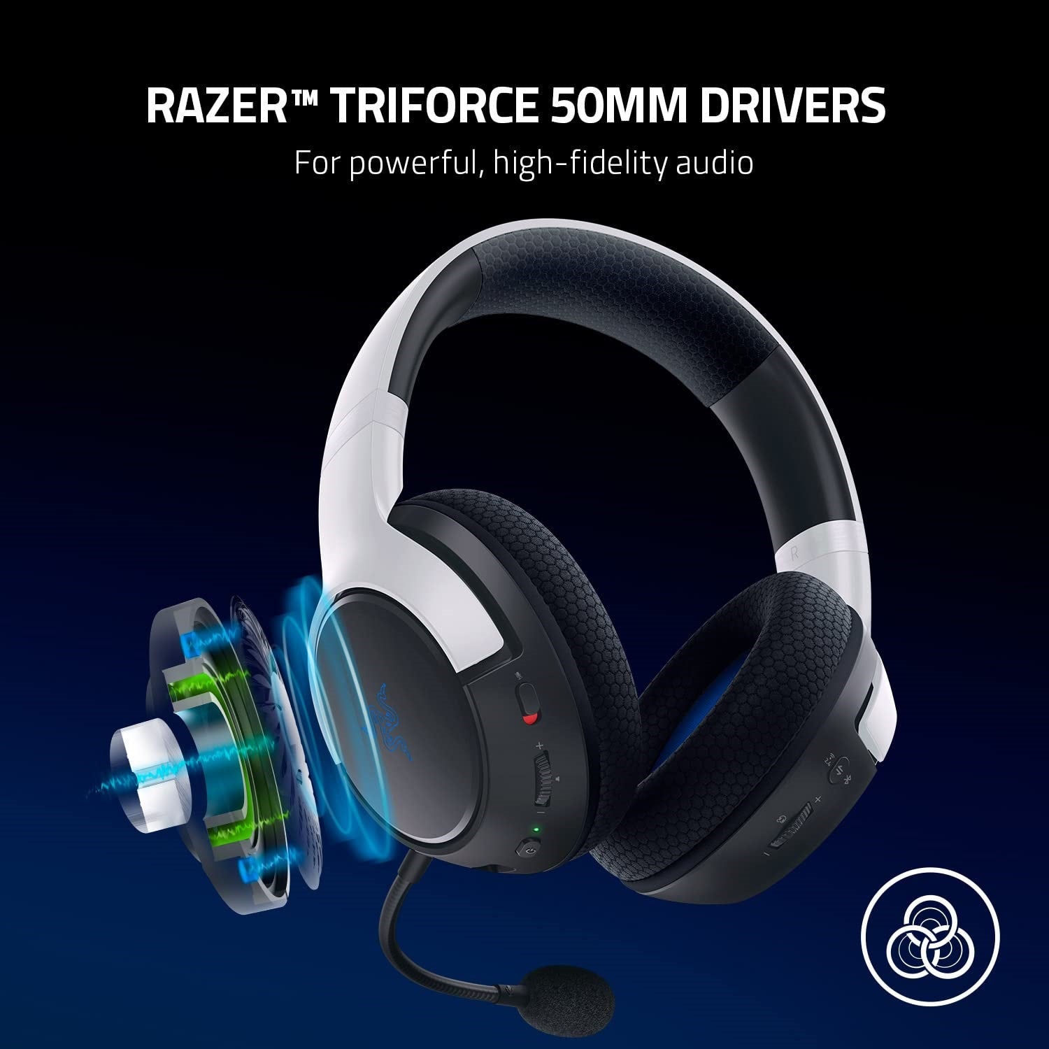 Razer Kaira Dual Wireless Gaming Headset (Open Box) – Dual Connectivity, 50mm Drivers, Low-Latency Bluetooth
