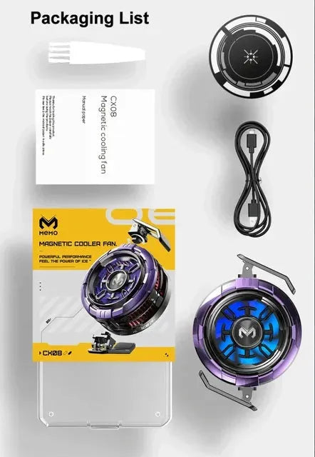 MEMO CX08 Magnetic Cooling Fan – Mobile Phone Radiator for Gaming
