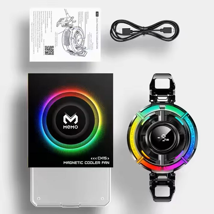 MEMO CX15 Magnetic Mobile Cooling Fan – Fast Cooling Radiator for Gaming
