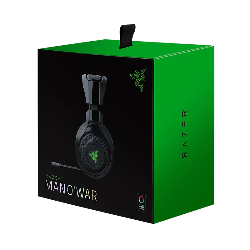 Razer ManO’War Wireless Gaming Headset (Open Box) – 7.1 Surround Sound, Lag-Free Wireless, 14 Hours Battery