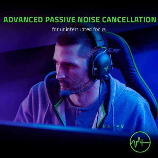 Razer BlackShark V2 Gaming Headset with USB Soundcard (Open Box) – 50mm Drivers, THX Spatial Audio, Detachable Mic